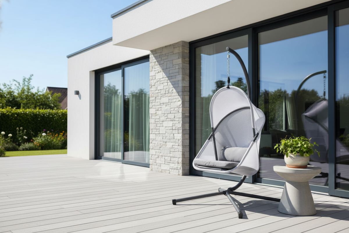 Jumi Zahradní závěsné relaxační křeslo YOBAYA 258839 antracitbílá 0609